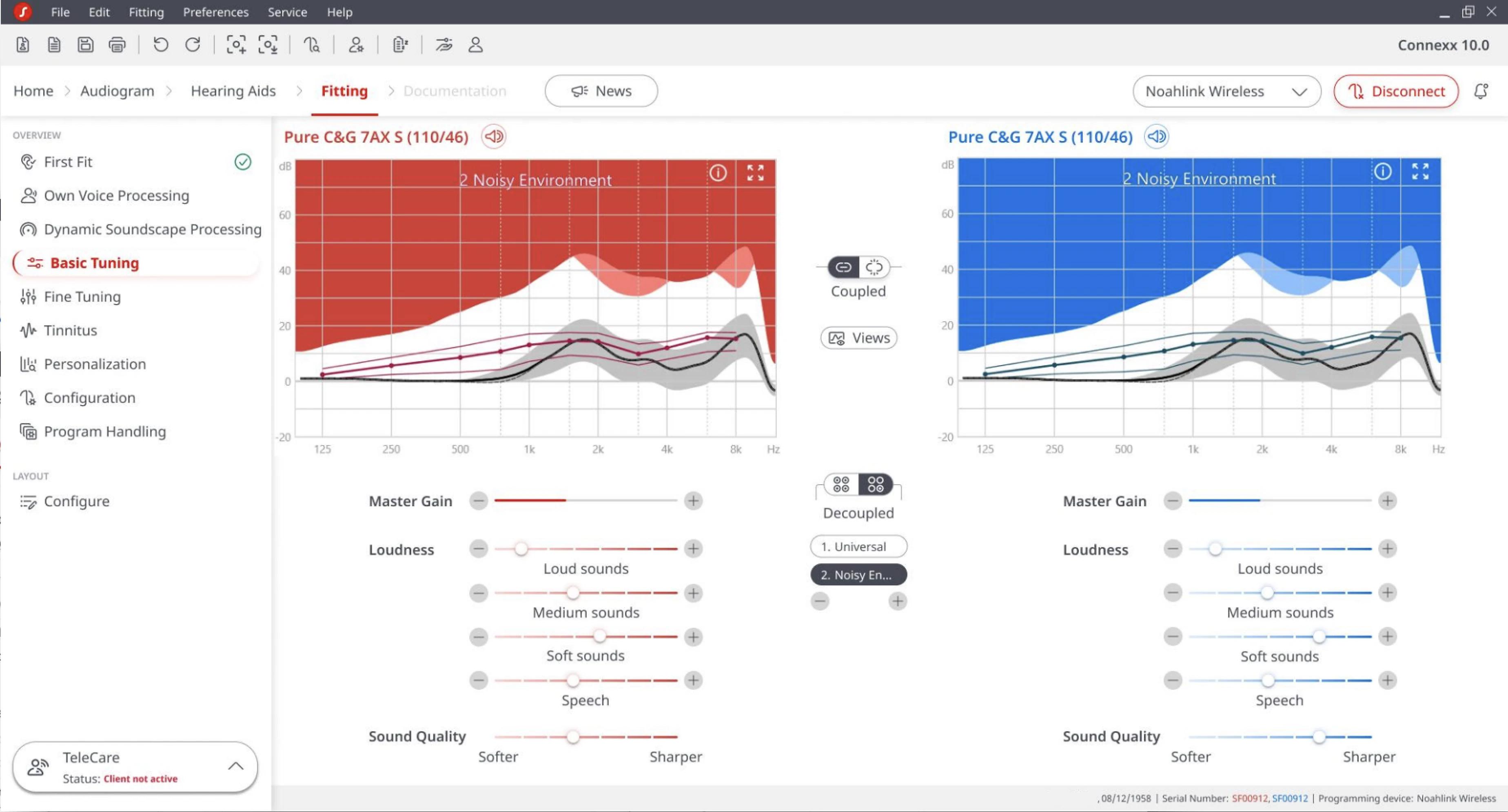 The facelifted Connexx 10.0 Basic Tuning screen: flatter chrome, refreshed iconography, a lighter palette, and more white space